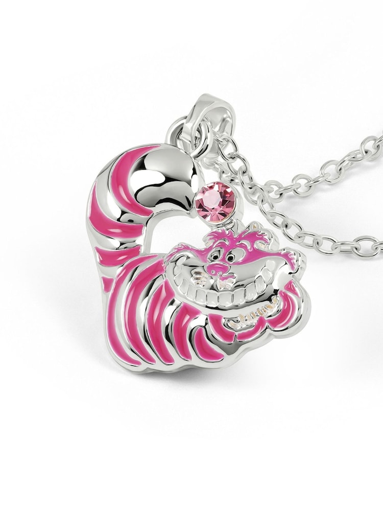 Peers Hardy Silver Tone Disney Cheshire Cat Pendant Necklace With Pink Stone - Image 2 of 3 Peers Hardy Silver Tone Disney Cheshire Cat Pendant Necklace With Pink Stone - Image 2 of 3