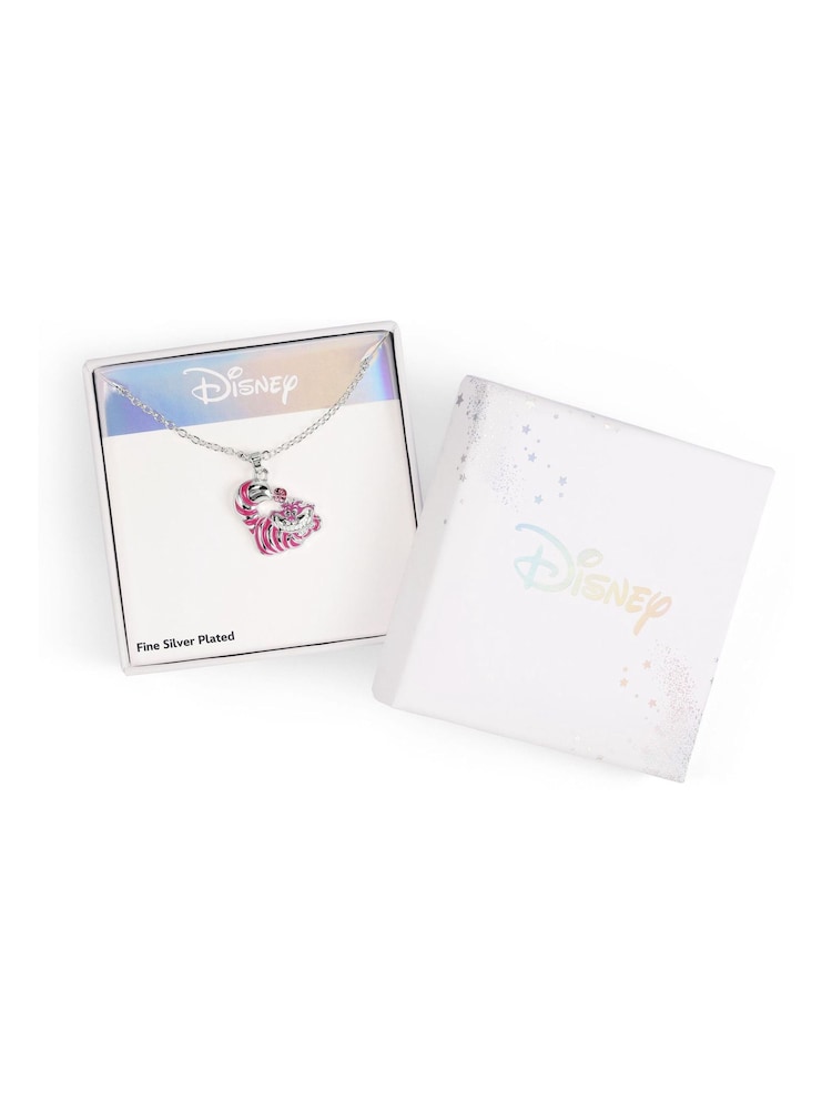 Peers Hardy Silver Tone Disney Cheshire Cat Pendant Necklace With Pink Stone - Image 3 of 3 Peers Hardy Silver Tone Disney Cheshire Cat Pendant Necklace With Pink Stone - Image 3 of 3