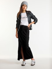 Black Corduroy Column Skirt - Image 1 of 6