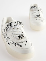 White Graffiti Light Up Elastic Lace Trainers - Image 7 of 9