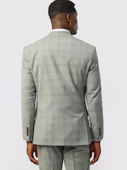 Ted Baker Tailoring Grey Slim Fit  Check Jacket - Image 2 of 6