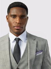 Ted Baker Tailoring Grey Slim Fit  Check Jacket - Image 5 of 6