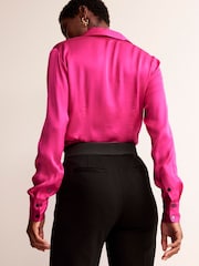 Boden Pink Saskia Satin Shirt - Image 4 of 7