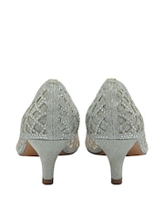Lotus Silver Diamante Pointed Toe Court Shoes - Image 3 of 4