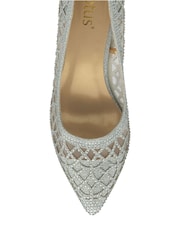 Lotus Silver Diamante Pointed Toe Court Shoes - Image 4 of 4