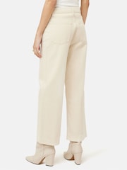 Jigsaw Cream Tyne Wide Leg Jeans - Image 3 of 4