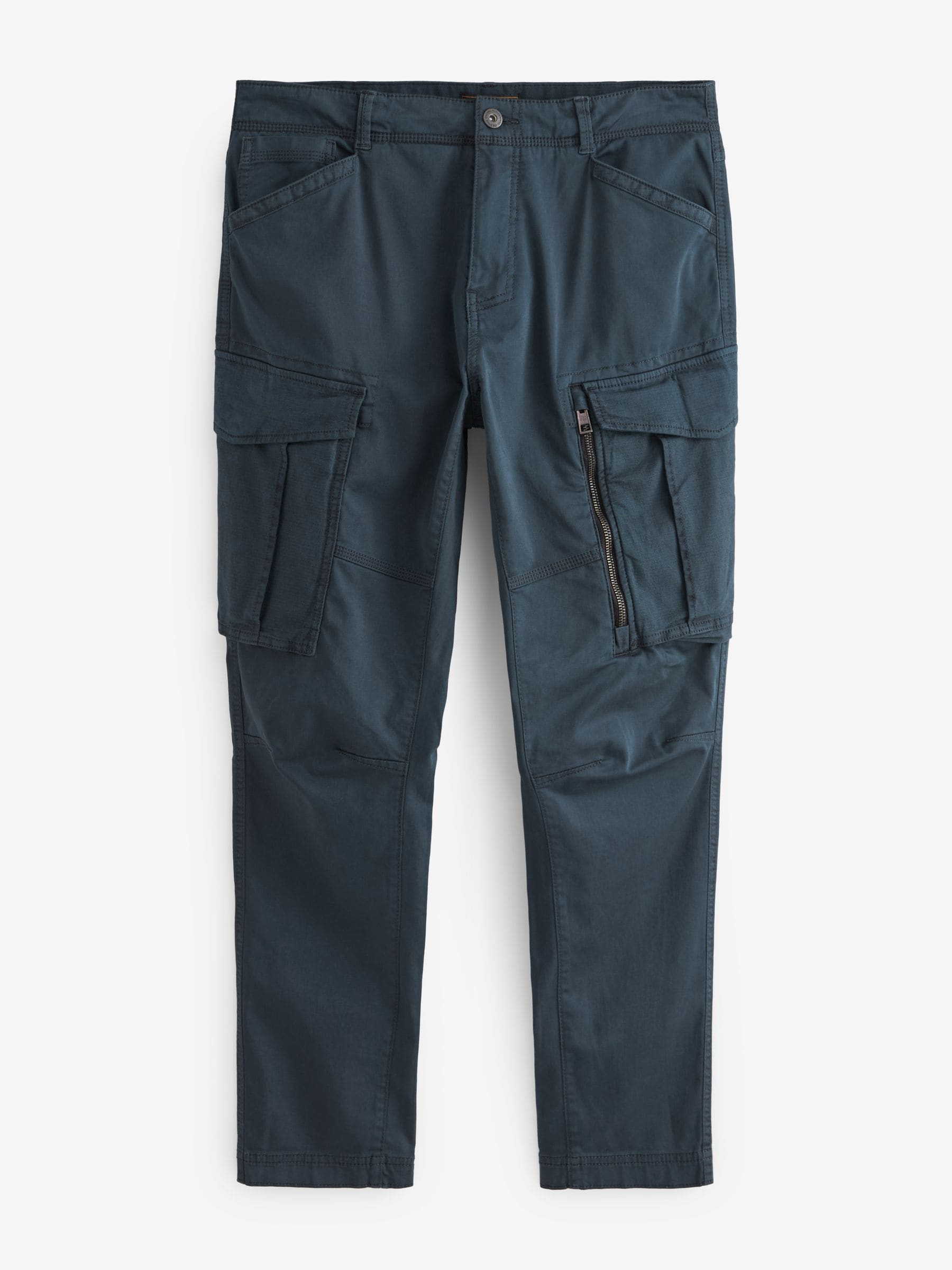 Navy blue slim fit cargo pants sales