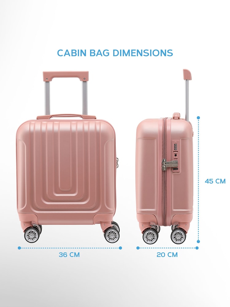 Flight Knight 45x36x20cm Easy Jet Underseat 8 Wheel ABS Hard Case Cabin Carry On Hand Luggage - Image 2 of 7