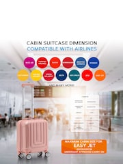 Flight Knight 45x36x20cm Easy Jet Underseat 8 Wheel ABS Hard Case Cabin Carry On Hand Luggage - Image 6 of 7