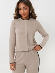 Threadbare Natural Contrast Stripe Wide Leg Sweat Set - Image 3 of 5