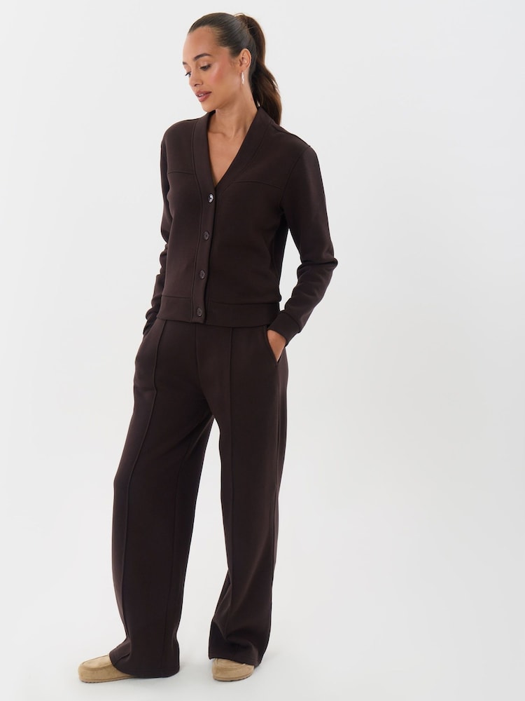 Threadbare Brown Cardigan & Joggers Sweat Set - Image 1 of 5 Threadbare Brown Cardigan & Joggers Sweat Set - Image 1 of 5