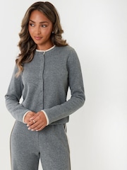 Threadbare Grey Contrast Stripe Wide Leg Sweat Set - Image 3 of 5