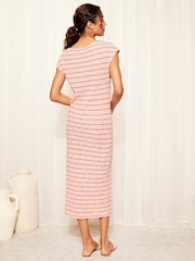 Friends Like These Cream Red Straight Crochet T-Shirt Dress - Image 4 of 4