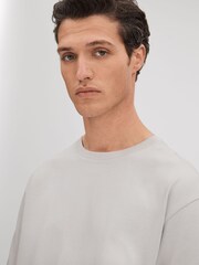 Reiss Silver Tate Oversized Garment Dye T-Shirt - Image 4 of 5