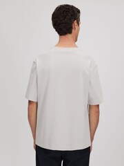 Reiss Silver Tate Oversized Garment Dye T-Shirt - Image 5 of 5