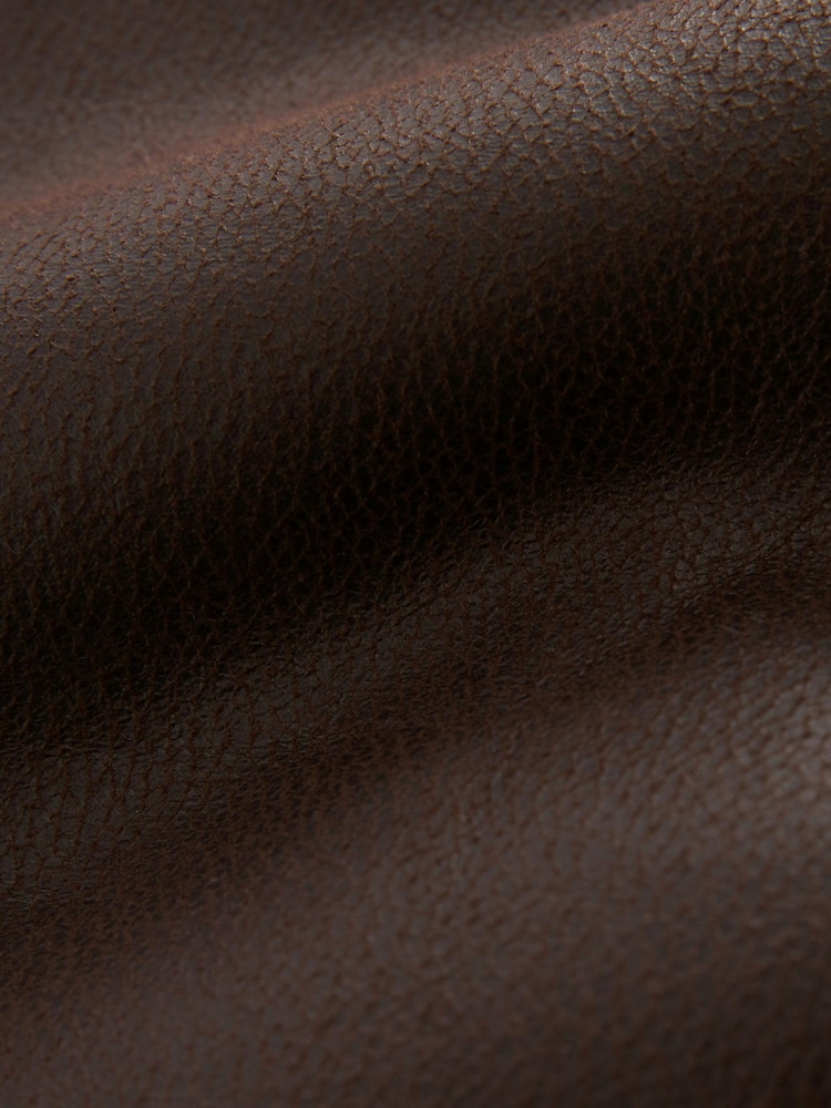 Chocolate Brown Longline Faux Shearling Coat - Image 8 of 8