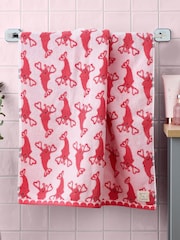 Pink Lobster Towel 100% Cotton - Image 1 of 4