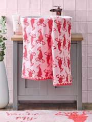 Pink Lobster Towel 100% Cotton - Image 2 of 4