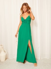 Friends Like These Green Strappy Sweetheart Neckline Maxi Dress - Image 4 of 4