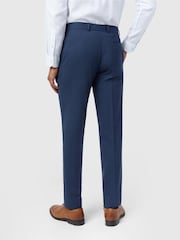Ted Baker Tailoring Blue Slim Fit Performance  Panama Trousers - Image 2 of 2