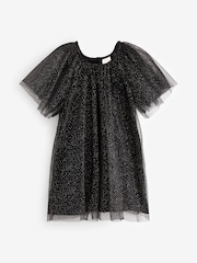 Black/Gold Sparkle Tulle Party Dress (3mths-10yrs) - Image 4 of 6