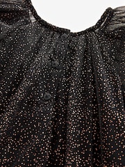 Black/Gold Sparkle Tulle Party Dress (3mths-10yrs) - Image 6 of 6