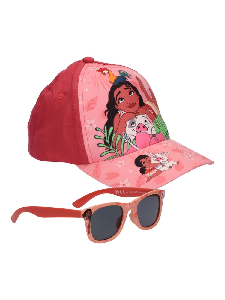 Peers Hardy Pink Disney Moana Cap and Sunglasses Set - Image 2 of 6 Peers Hardy Pink Disney Moana Cap and Sunglasses Set - Image 2 of 6