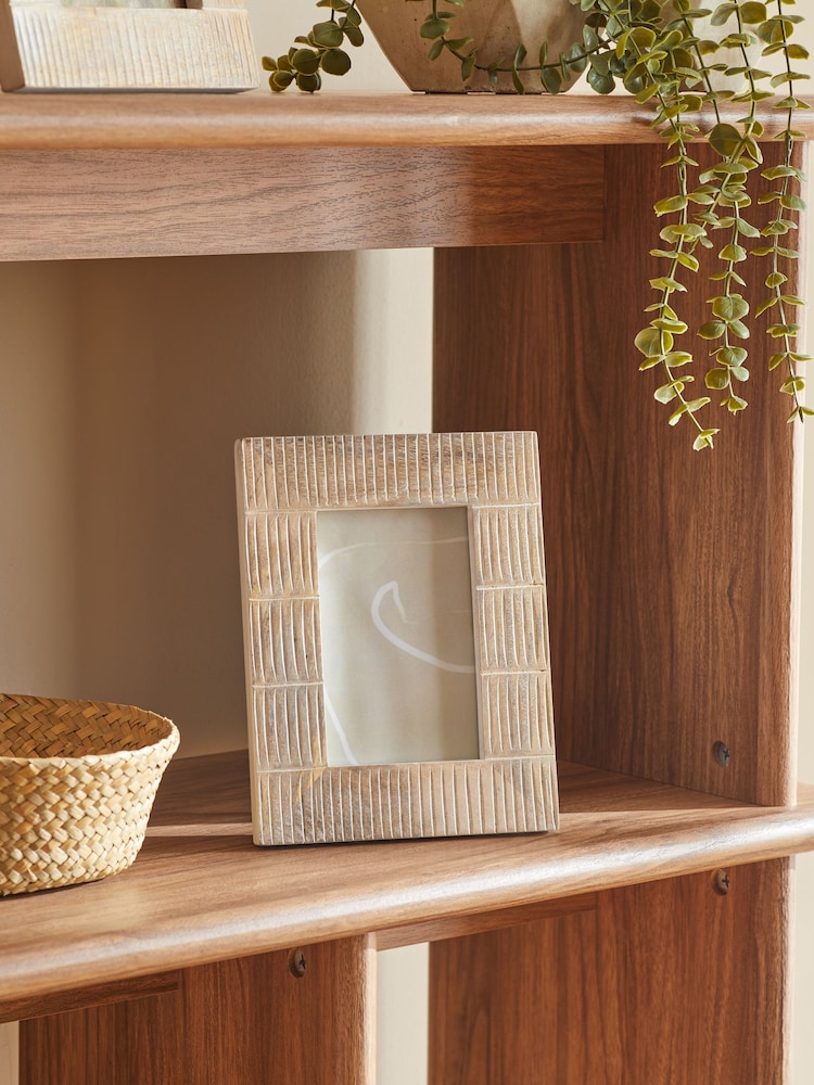 Mango Wood Carved Photo Frame - Image 1 of 4