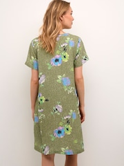 Cream Green Rosina Knee Length Short Sleeve Dress - Image 2 of 6