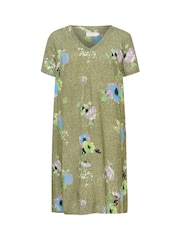 Cream Green Rosina Knee Length Short Sleeve Dress - Image 5 of 6