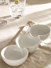 White Malvern Embossed Nibble Bowls - Image 2 of 4