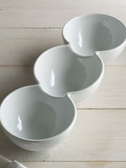 White Malvern Embossed Nibble Bowls - Image 3 of 4