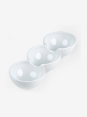 White Malvern Embossed Nibble Bowls - Image 4 of 4