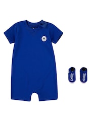 Converse Blue Romper and Bootie Baby Set - Image 1 of 3