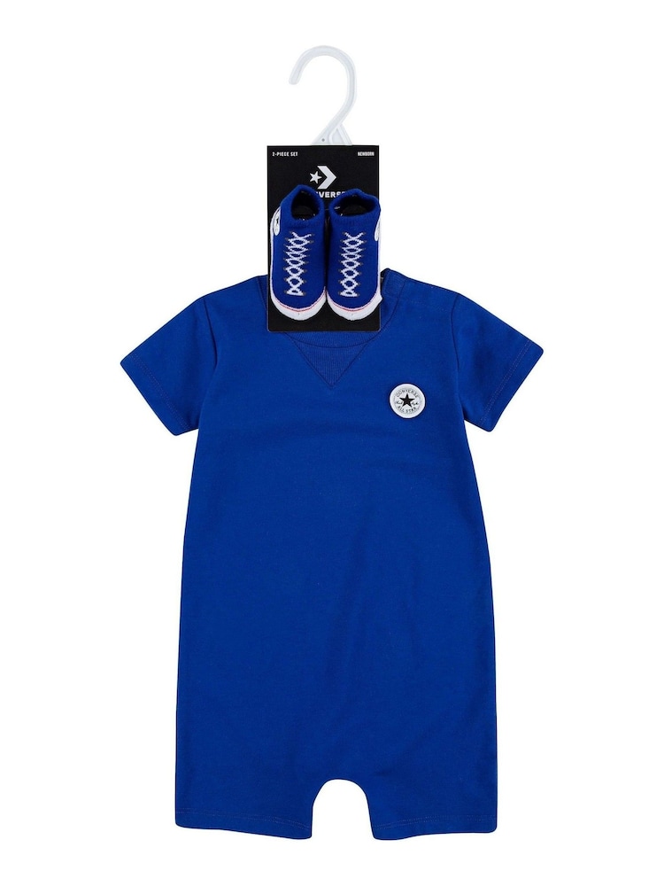 Converse Blue Romper and Bootie Baby Set - Image 3 of 3