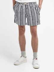 Barbour® Navy Decklam Stripe Swim Shorts - Image 1 of 3