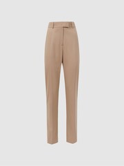 Reiss Camel Marlie Slim Fit Wool Blend Suit Trousers - Image 2 of 4
