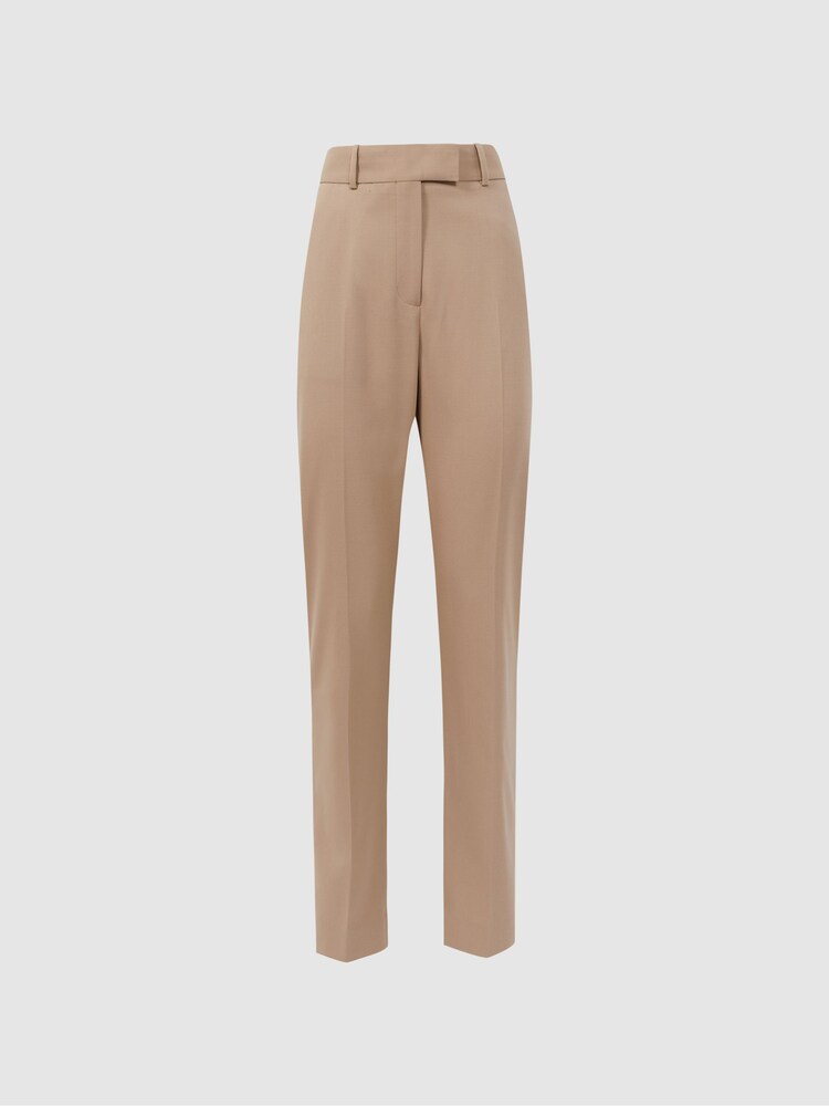 Reiss Camel Marlie Slim Fit Wool Blend Suit Trousers - Image 2 of 4