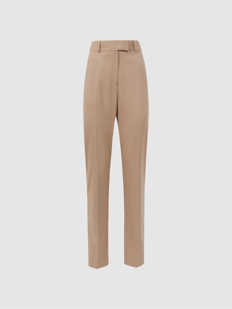 Reiss Camel Marlie Slim Fit Wool Blend Suit Trousers - Image 2 of 4 Reiss Camel Marlie Slim Fit Wool Blend Suit Trousers - Image 2 of 4