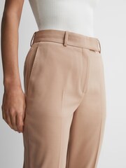 Reiss Camel Marlie Slim Fit Wool Blend Suit Trousers - Image 3 of 4