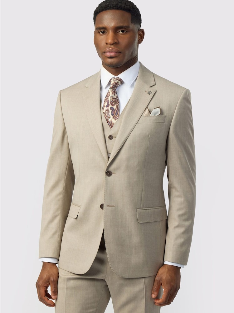 Ted Baker Tailoring Natural Tailored Fit Super 100s Twill Jacket - Image 1 of 4 Ted Baker Tailoring Natural Tailored Fit Super 100s Twill Jacket - Image 1 of 4
