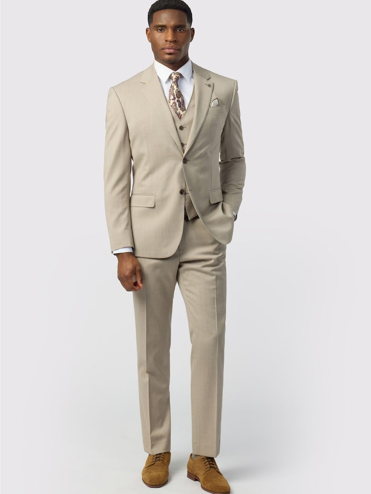 Ted Baker Tailoring Natural Tailored Fit Super 100s Twill Jacket - Image 4 of 4 Ted Baker Tailoring Natural Tailored Fit Super 100s Twill Jacket - Image 4 of 4