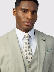 Ted Baker Tailoring Green Tailored Fit  Linen Cotton Jacket - Image 5 of 5