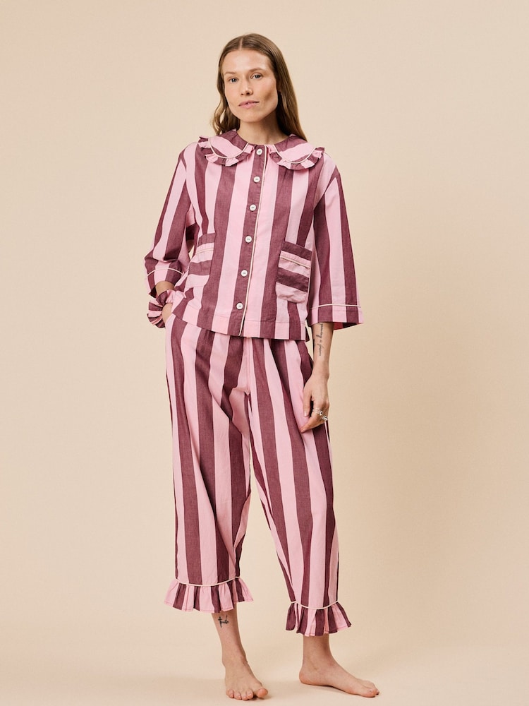 TBCo Pink & Burgundy Stripe Pyjamas - Image 1 of 2