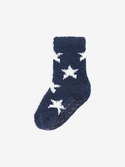 Navy Blue/Grey Stars Cosy Socks 2 Pack - Image 3 of 3
