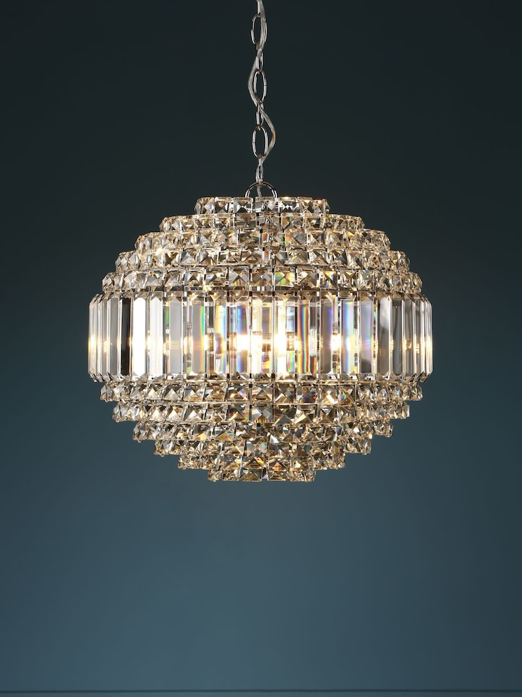 Laura Ashley Chrome Vienna 5 Light Chandelier Light - Image 1 of 5 Laura Ashley Chrome Vienna 5 Light Chandelier Light - Image 1 of 5