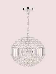 Laura Ashley Chrome Vienna 5 Light Chandelier Light - Image 3 of 5