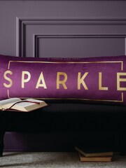 Bridgerton by Catherine Lansfield Purple Sparkle Within Cushion - Image 2 of 5