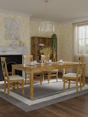Laura Ashley Honey Gold Balmoral 6-8 Seater Extending Dining Table - Image 1 of 8