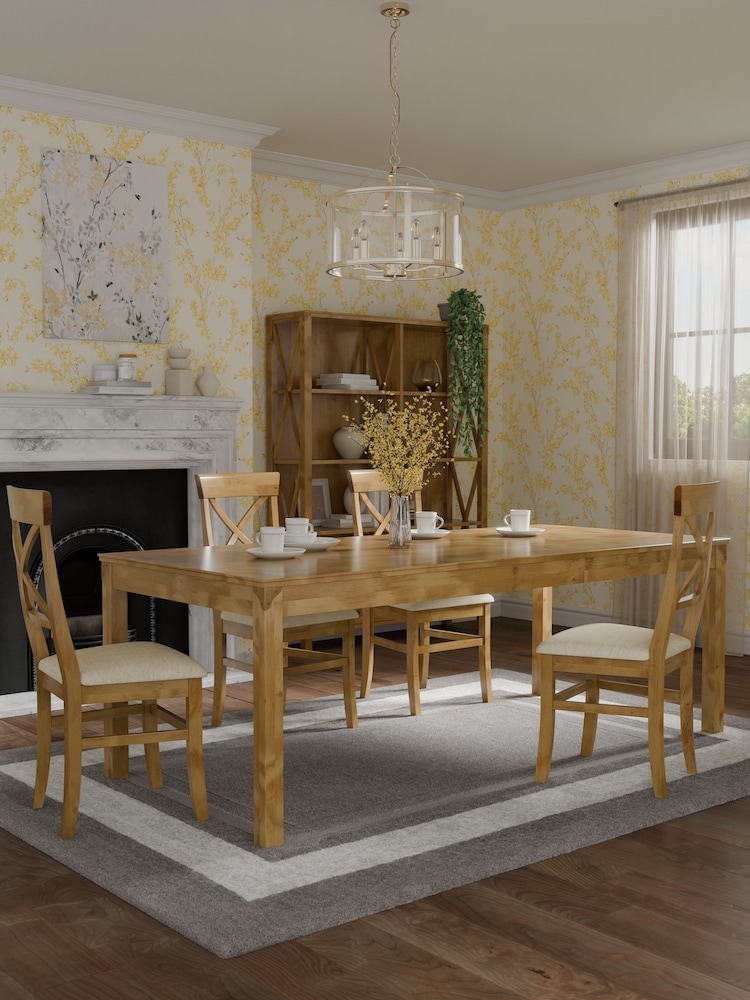 Laura Ashley Honey Gold Balmoral 6-8 Seater Extending Dining Table - Image 1 of 8